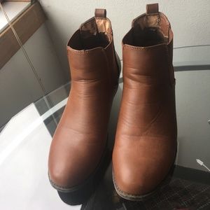 Brown Vegan Leather Booties/Boots